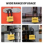 CINCINNO Weatherproof Laminated Steel Padlocks - 4 Pack