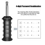 SUTOUG Waterproof 4-Digit Combination Lock - Black