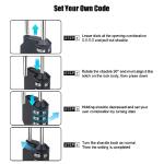 SUTOUG Waterproof 4-Digit Combination Lock - Black