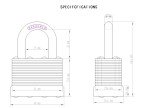 SafiSwords 45mm Laminated Steel Padlocks – 3 Pack