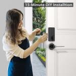 Keyless Fingerprint Deadbolt Lock with Handle Set