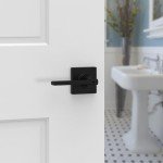 Kwikset Casey Privacy Lock - Sleek Black Finish