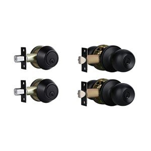 Cielsa Dawn Matte Black Door Lock Set