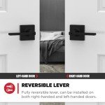 Kwikset Casey Privacy Lock - Sleek Black Finish