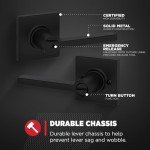 Kwikset Casey Privacy Lock - Sleek Black Finish