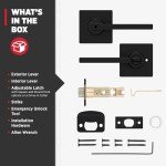 Kwikset Casey Privacy Lock - Sleek Black Finish