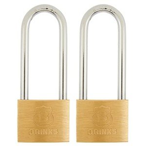 Brinks 40mm Solid Brass Keyed Padlock - 2-Pack
