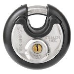 Brinks 80mm Stainless Steel Keyed Discus Lock