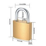 4 Pack Small Keyed Brass Padlocks for Security