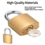 4 Pack Small Keyed Brass Padlocks for Security