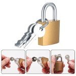 4 Pack Small Keyed Brass Padlocks for Security