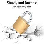 4 Pack Small Keyed Brass Padlocks for Security