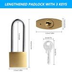 4 Pack Keyed Padlocks for Storage and Lockers