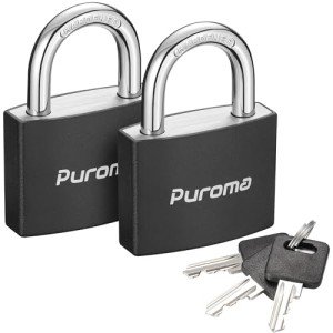 Puroma 2-Pack Keyed Padlocks with 3 Alike Keys