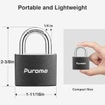 Puroma 2-Pack Keyed Padlocks with 3 Alike Keys
