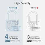 Puroma 2-Pack Keyed Padlocks with 3 Alike Keys