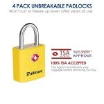 TSA Approved 4 Pack Zinc Alloy Luggage Locks
