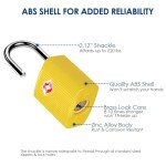 TSA Approved 4 Pack Zinc Alloy Luggage Locks