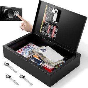 Grimtron Fireproof Small Safe Lock Box