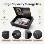 Grimtron Fireproof Small Safe Lock Box