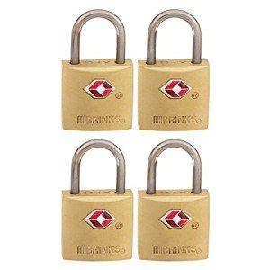 Brinks TSA-Approved Solid Brass Travel Padlocks 4-Pack