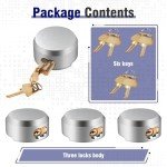 3 Heavy Duty Hidden Shackle Padlocks with Keyed Alike