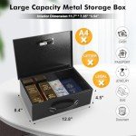 Fireproof Lock Box with Dual Combination Lock