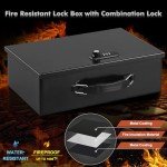 Fireproof Lock Box with Dual Combination Lock