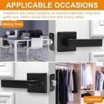 10 Pack Matte Black Keyless Privacy Door Levers