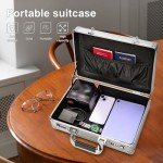 Portable Locking Storage Box with Dual Combination Locks