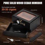 Cedar Wood Desktop Humidor with Glass Top