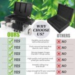 Black Bamboo Lock Box with Removable Compartment