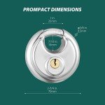 4 Pack Keyed Alike Stainless Steel Disc Locks