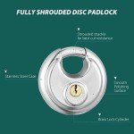 4 Pack Keyed Alike Stainless Steel Disc Locks