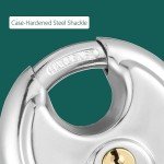 4 Pack Keyed Alike Stainless Steel Disc Locks
