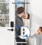 Veise Keyless Fingerprint Door Lock - Matte Black
