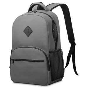 Light Gray Smell Proof Backpack with Lock