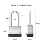 CINCINNO 6-Pack Heavy-Duty Keyed Padlocks