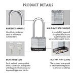 CINCINNO 6-Pack Heavy-Duty Keyed Padlocks