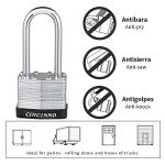 CINCINNO 6-Pack Heavy-Duty Keyed Padlocks