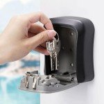 4-Digit Combination Key Safe Box (Black/Silver)