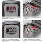 4-Digit Combination Key Safe Box (Black/Silver)