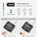 Puroma 2-Pack Unpickable Padlocks with Keys