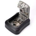 4-Digit Combination Key Safe Box (Black/Silver)