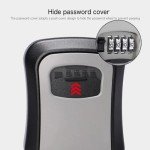 4-Digit Combination Key Safe Box (Black/Silver)