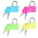 4 Travel Locks with Key - Security for Bags