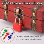 12 Pack Keyed Luggage Locks in 6 Colors
