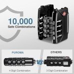 Puroma TSA Approved 4-Digit Luggage Locks - 4 Pack