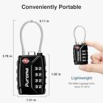 Puroma TSA Approved 4-Digit Luggage Locks - 4 Pack