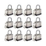 CINCINNO 40mm Keyed Alike Steel Padlocks - 12 Pack